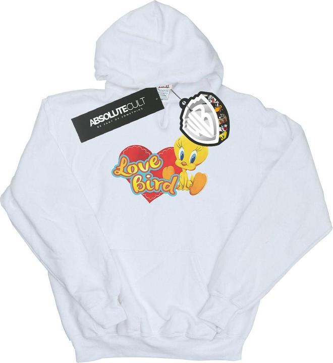 Actual product image Looney Tunes Mens Tweety Pie Valentine's Day Love Bird Hoodie (M)