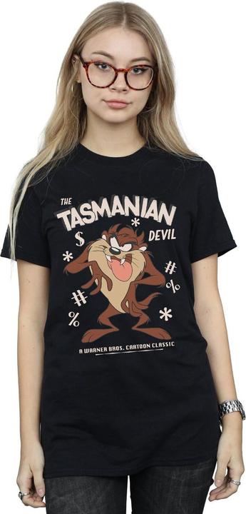 Immagine prodotto Looney Tunes Maglietta boyfriend in cotone vintage del Diavolo della Tasmania (L)