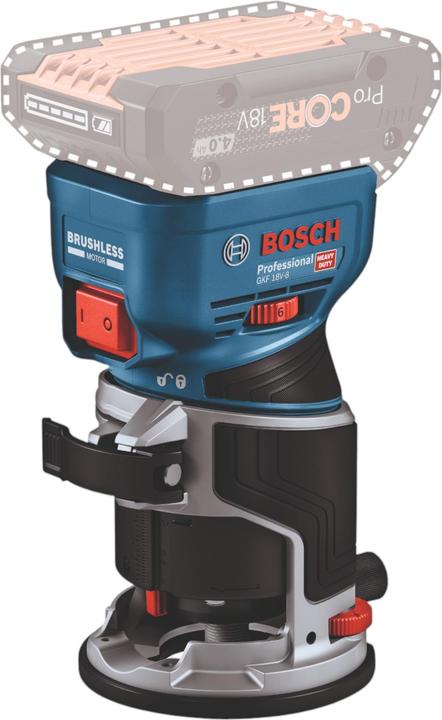 Actual product image Bosch Professional Bosch GKF 18V-8 Professional cordless edge router 18 V 8.0 mm brushless + 2x ProCORE battery 4.0 Ah