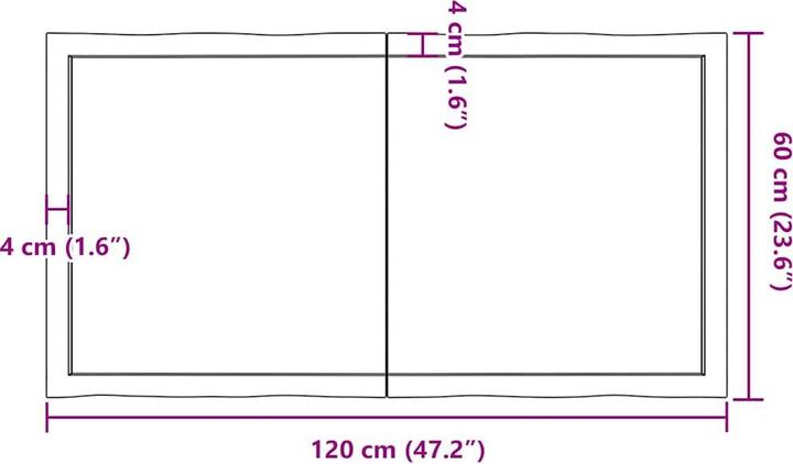 Immagine prodotto VidaXL Aneta (120 x 60 x 6 cm)
