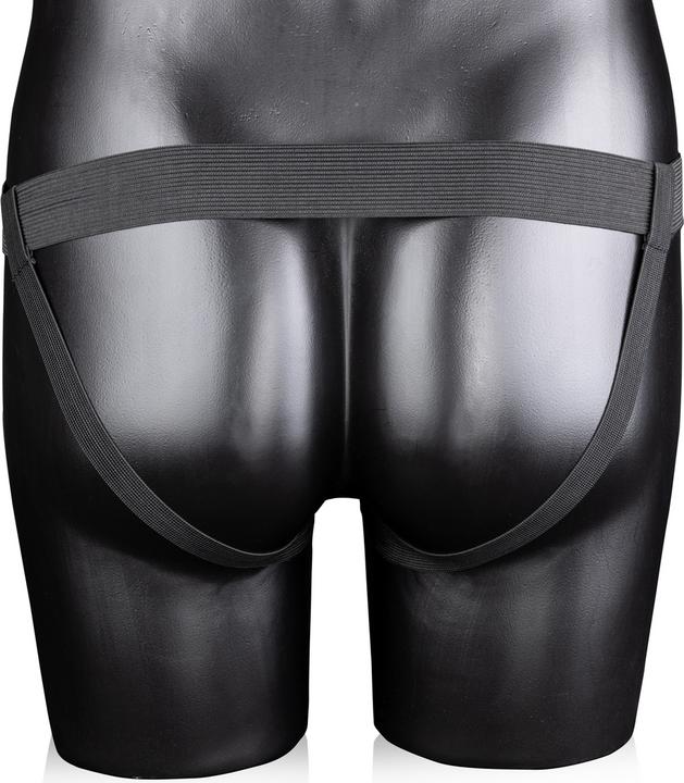 Actual product image Ouch! Textured Curved Hollow Strap-on - 8" / 20 cm - Glow in the Dark