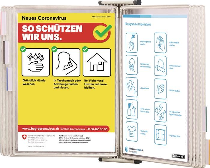 Produktbild Tarifold 414502 Dokumentenanzeige-Karussell Wand Porträt (A4, 1 x)