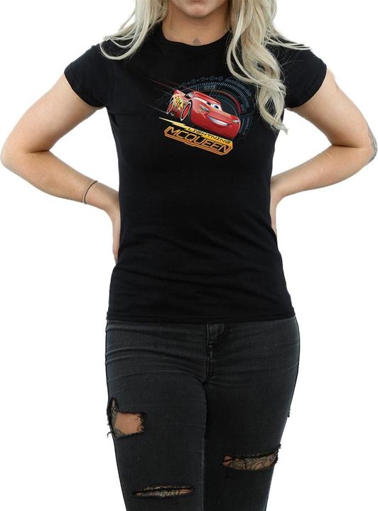 Actual product image Cars Womens/Ladies Lightning McQueen Cotton T-Shirt (XXL)