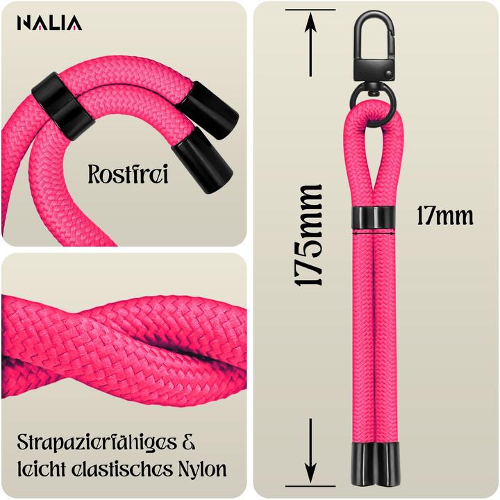 Actual product image Nalia Wristy Lanyard Handykette – Universal Trageband für Smartphones – Verstellbar, Soft & Elastisch