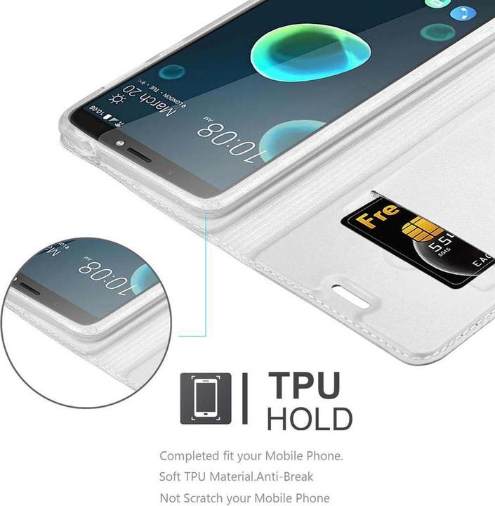 Produktbild Cadorabo Book Classy Style Cover (HTC Desire 12+)