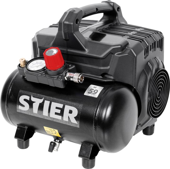 Stier Whisper compressor (8 bar, 6 l)