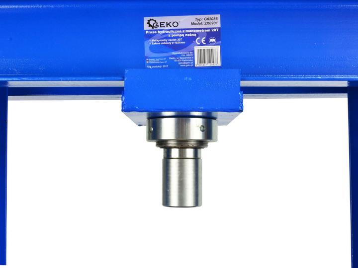 Produktbild GEKO Hydraulik-Werkstattpresse mit Manometer und Fusspumpe 20t
