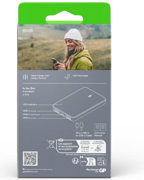 Actual product image GP Batteries GP PowerBank B+ Series 5000 mAh moss green (5000 mAh)