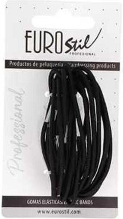 Produktbild Caso Eurostil Schwarze feine Haargummis 1er Pack (Schwarz)