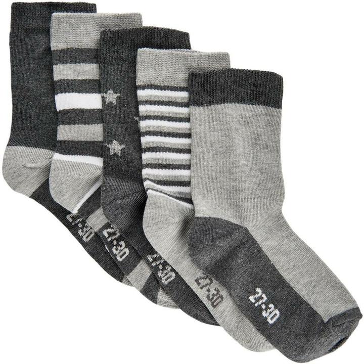 Immagine prodotto Minymo Set di 5 calzini stampati grigio chiaro melange Taglie 35 - 38 (Confezione da 5 pezzi, 35 - 38)