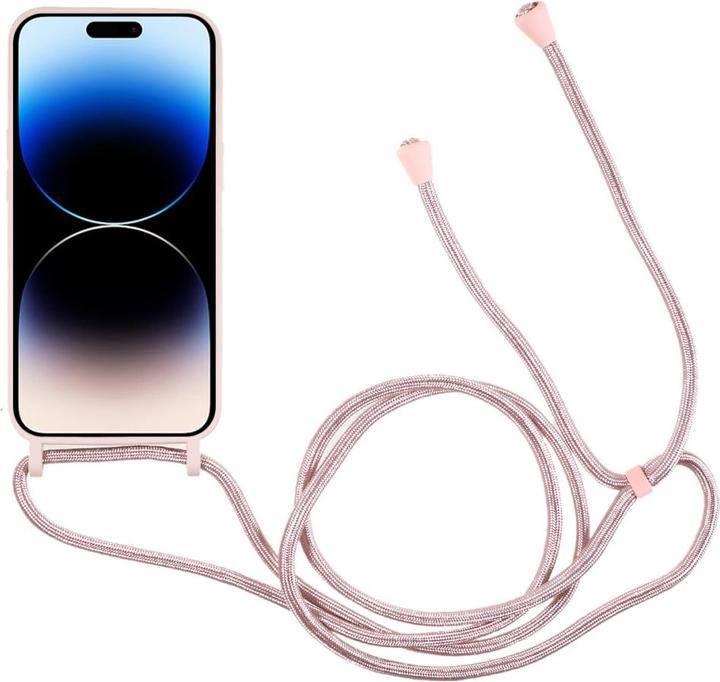Actual product image Ueli Express iPhone 15 Pro mobile phone necklace silicone case with credit card slot 5