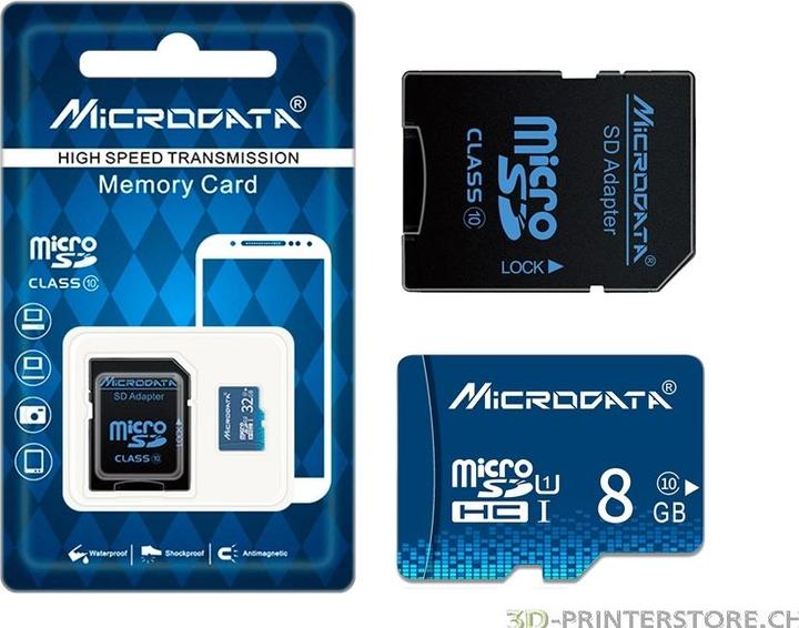 3d-printerstore.ch Microdata Micro SD Card 4GB incl. adapter (4 GB, microSD, U1)