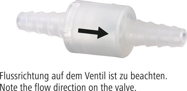 Actual product image Xavax Check valve, with 2 hose clamps, for max. Ø 10 mm