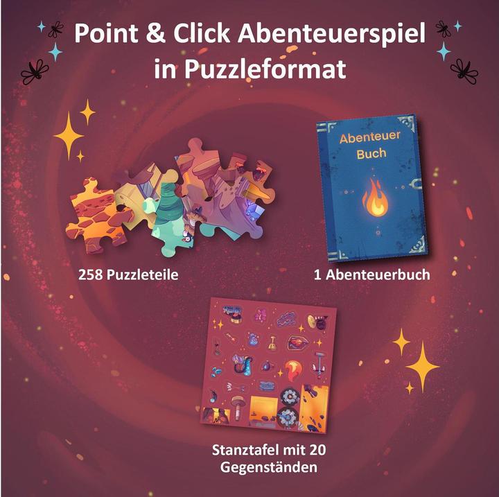 Produktbild Kosmos Adventure Puzzle: In den Tiefen des Vulkans (258 Teile)