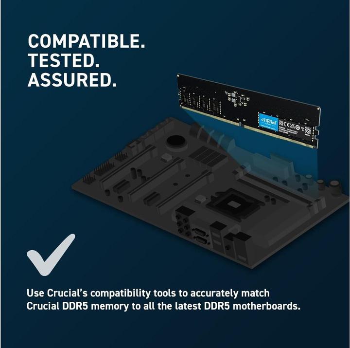 Produktbild Crucial Desktop Memory (1 x 16GB, 5600 MHz, DDR5-RAM, DIMM)