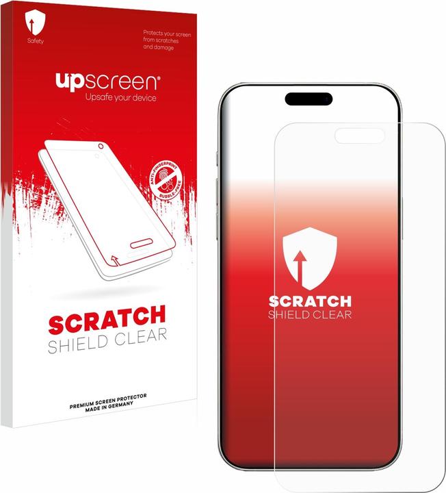 Immagine prodotto upscreen Pellicola protettiva Pellicola protettiva Clear Trasparente (1 Pezzo/i, Apple iPhone 16 Pro)