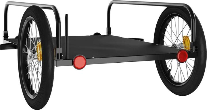 Actual product image VidaXL Fahrradanhänger Cargo Schwarz 135x70x37 cm Eisen, Farbe