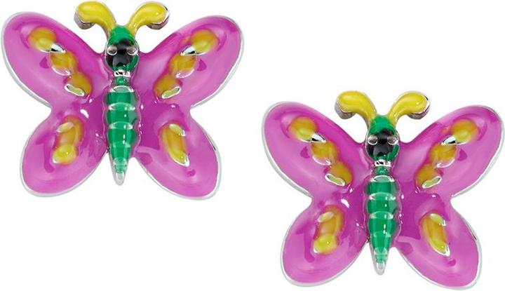 Produktbild Amen Junior Pink Butterfly Ohrstecker (Emaille, Silber 925)