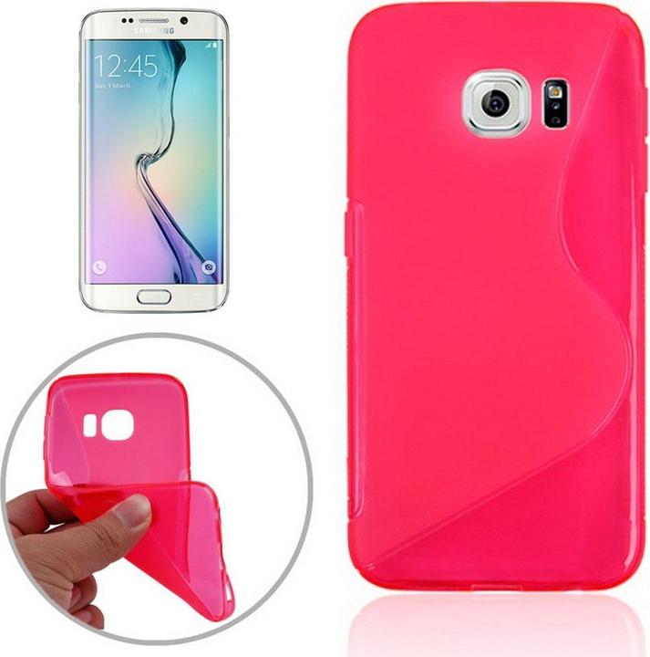 Produktbild König Design Handyhülle TPU Case für Handy Samsung Galaxy S6 Edge SM G925 Pink (Samsung Galaxy S6 Edge)