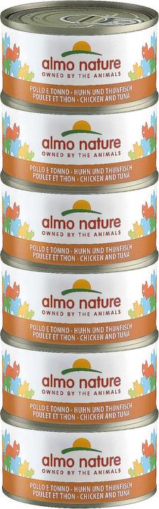 Almo Nature Multipack mit Huhn und Thunfisch (Adult, 6 Stk., 70 g)