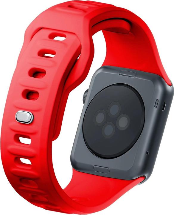 Image du produit 3MK Silicone Watch Strap czerwony/red dla Apple Watch 42/44/45/49mm (Silicone, Acier inoxydable, 3, 4, 9, Extrémiste)