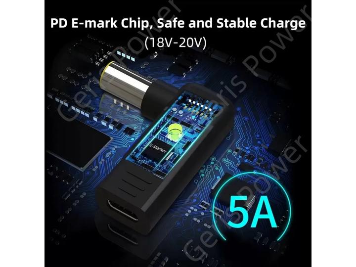 Produktbild PowerGuard USB-C to Lenovo Square Notebook PD Charger Adapter 65W 20V (10.5 x 4.2mm) (65 W)