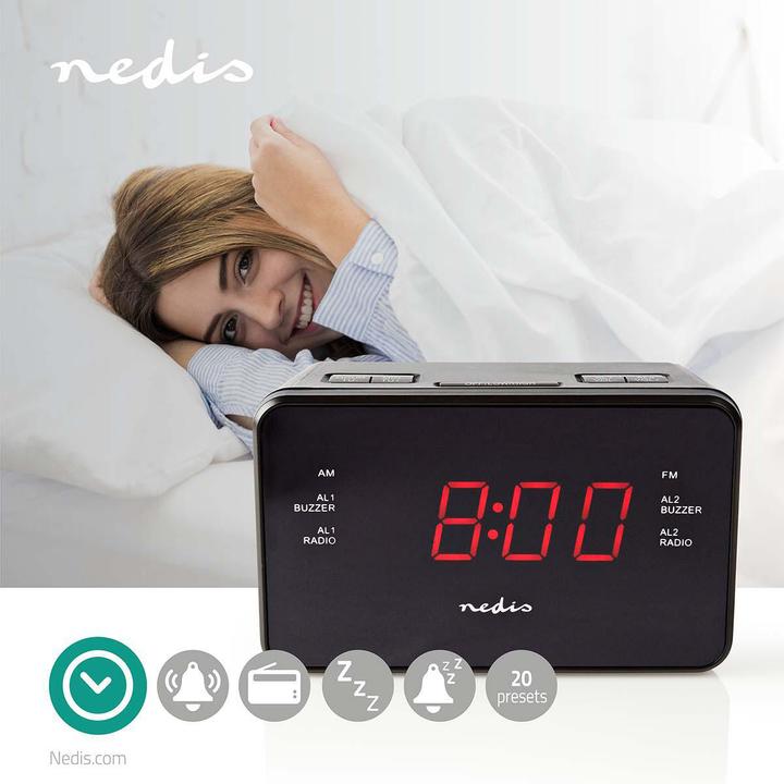 Produktbild Nedis Digitales Radiowecker mit LED-Display (0,9 Zoll) FM