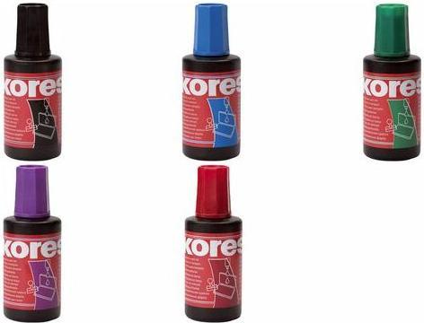 Actual product image Kores Stamping ink 28 ml, green