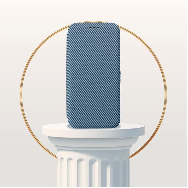 Actual product image OEM Back panel cover FOLIO Side Magnet book case for XIAOMI REDMI 14c blue (Xiaomi Redmi 14C)