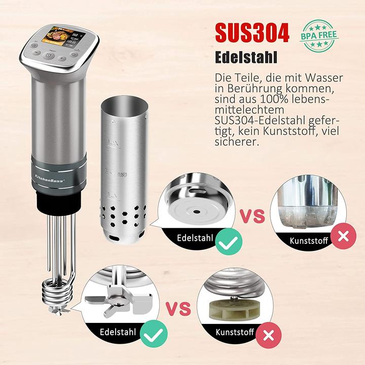 Produktbild KitchenBoss Sous-Vide Stick G321 Silver
