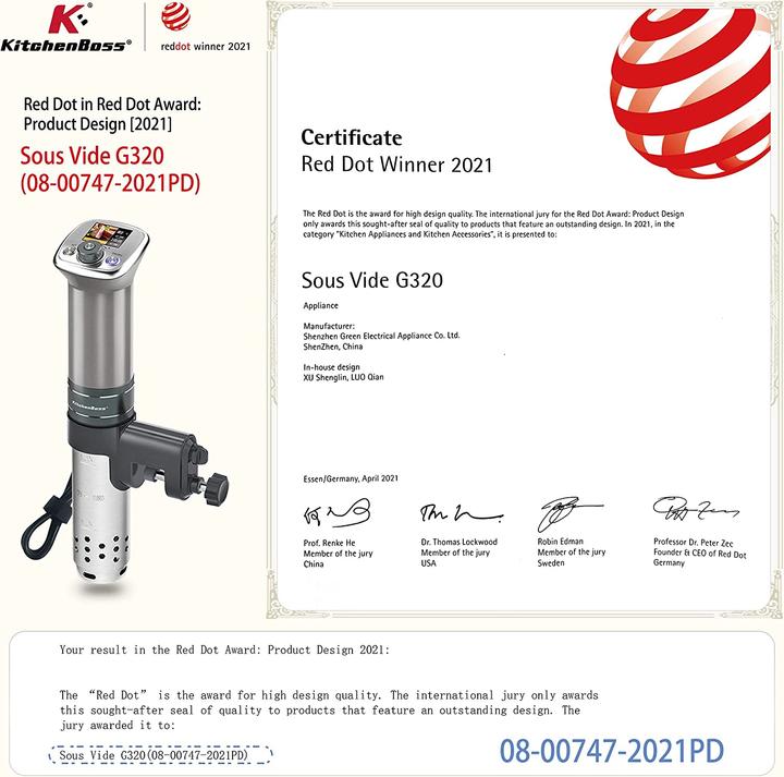 Image du produit KitchenBoss G320/argent avec 5 sacs de mise sous vide