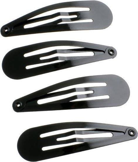 Produktbild DailyGo Haarspange Click Clack metall 5 cm, schwarz (4 Stk.)