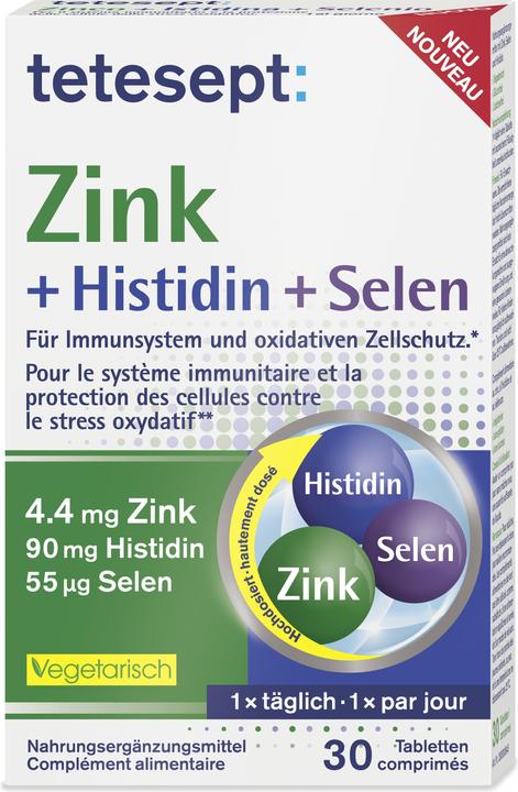 Tetesept Zink+Histidin (30 Stück, Tabletten, 60 g)