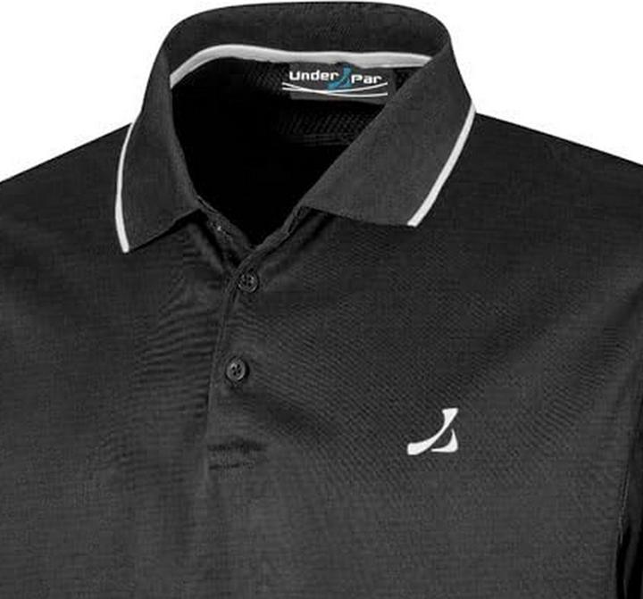 Actual product image Under Par Mens Waffle Knit Polo Shirt (S)
