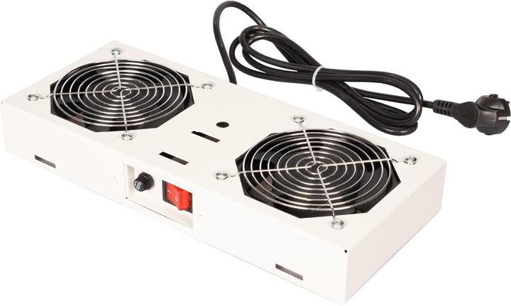 Roline fan unit 2 fans for 19-inch wall-mounted enclosures grey