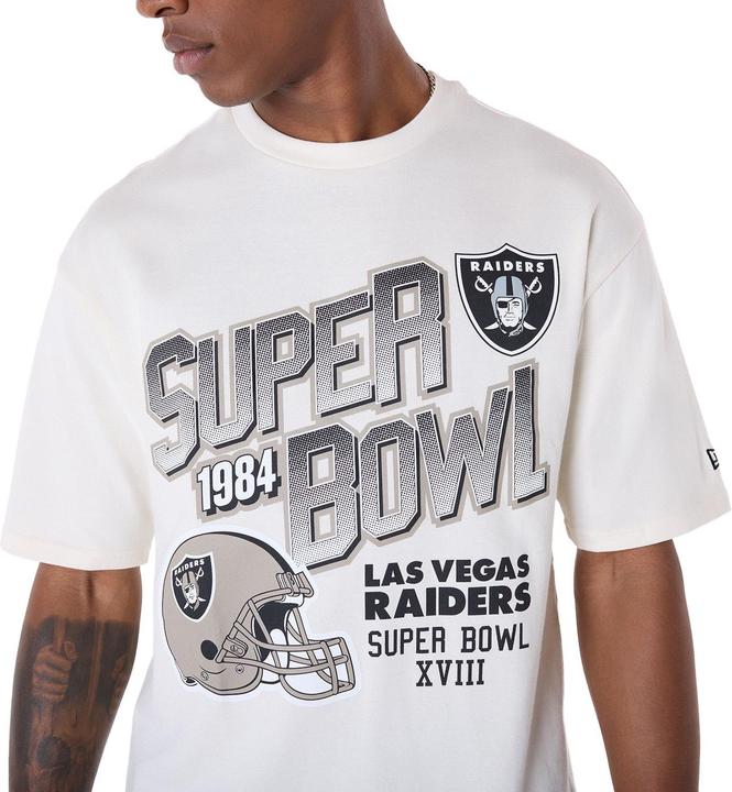Produktbild New Era NFL Shirt - HELMET Las Vegas Raiders offwhite - S (S)
