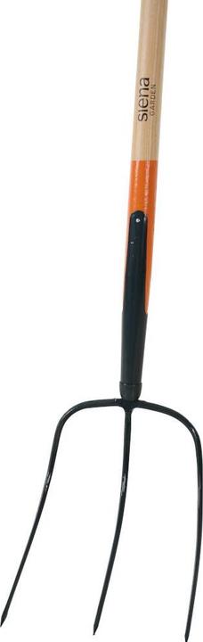 Actual product image Siena Garden Manure fork 3 prongs with handle 135 cm anthracite orange