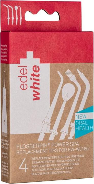 Produktbild Edel + White Flosserpik Power Spa Munddusche Ersatzbürstenköpfe (Mundduschenaufsätze)