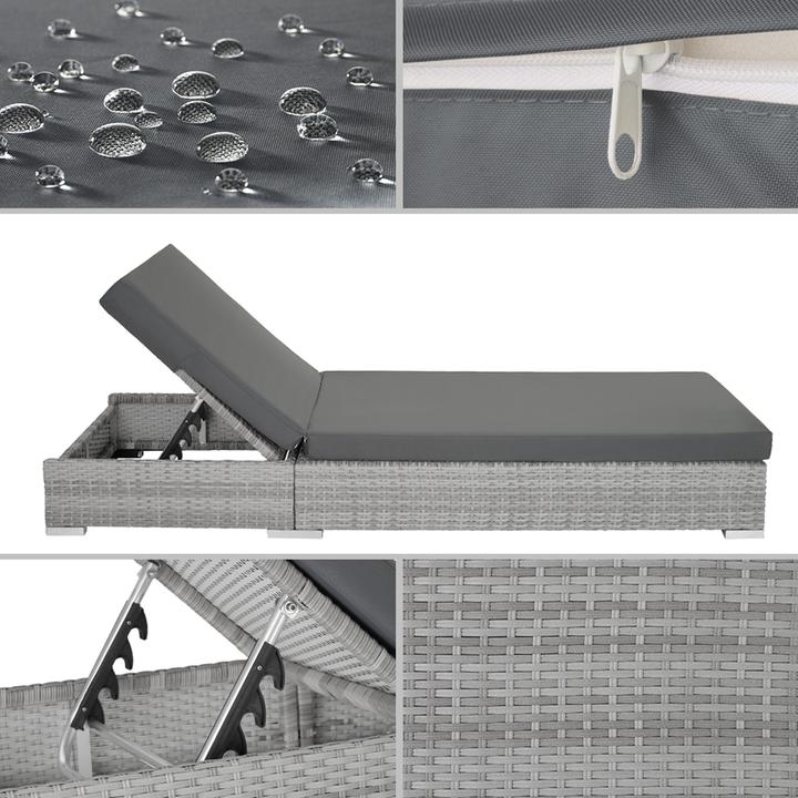 Produktbild tectake Sonnenliegen (184 cm)