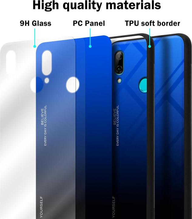 Produktbild Cadorabo TPU 2 Farben Glas Cover (Huawei P Smart+ (2019))