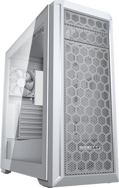 Cougar MX330-G Pro Baltas | PC Case | Mid Tower / Mesh Front Panel / Fan / TG Left (Mini-ITX, ATX, mATX)
