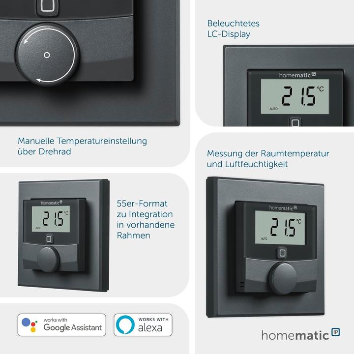 Immagine prodotto Homematic IP Radio termostato da parete HmIP-WTH-A