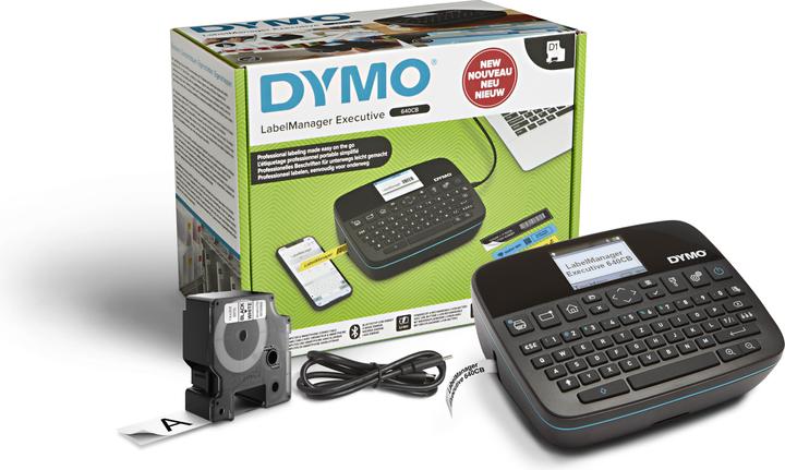 Actual product image Dymo LabelManager 640CB 6/9/12/19/24mm D1 tapes Qwertz