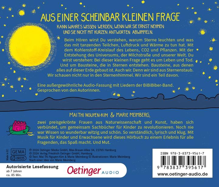 Produktbild BiBiBiber hat da mal 'ne Frage. Warum leuchten Sterne?, 2 Audio-CD (Marie Meimberg, Mai Thi Nguyen-Kim, Deutsch)