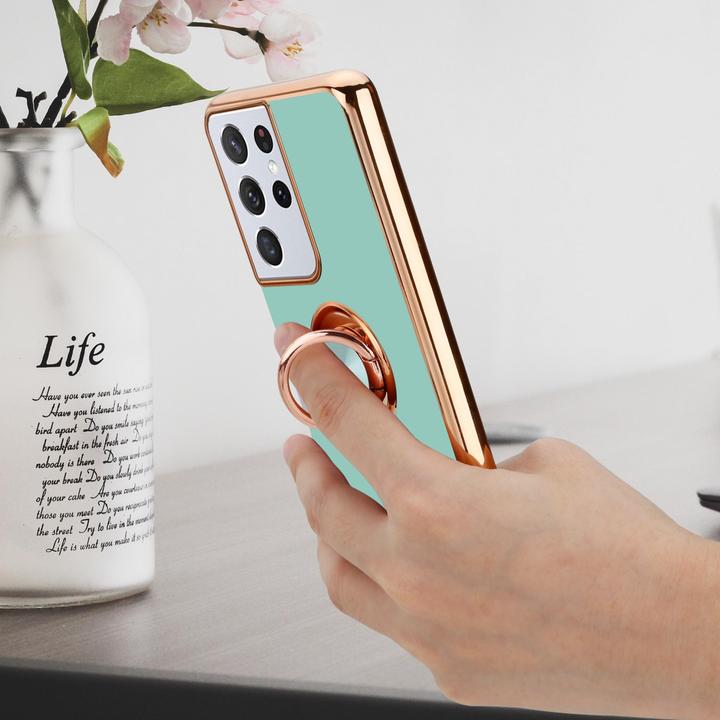 Actual product image Cadorabo Case for Samsung Galaxy S21 ULTRA in TPU with camera protection and ring LM089 Style (Samsung Galaxy S21 Ultra)