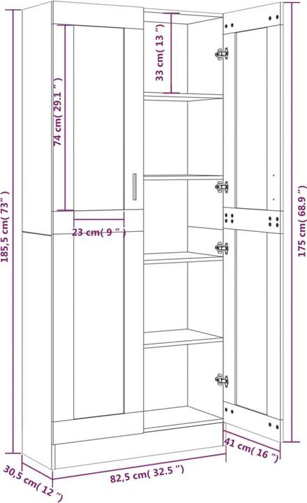 Immagine prodotto VidaXL Gizela (82,5 x 30,5 x 185,5 cm)
