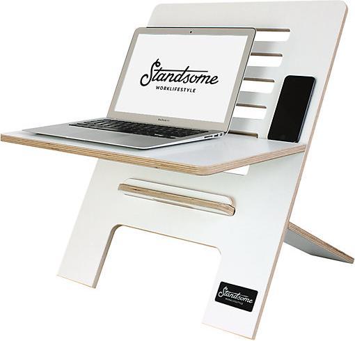 Actual product image Standsome SLIM standing desk add-on unit, HxWxD 570 x 500 x 490 mm, white.