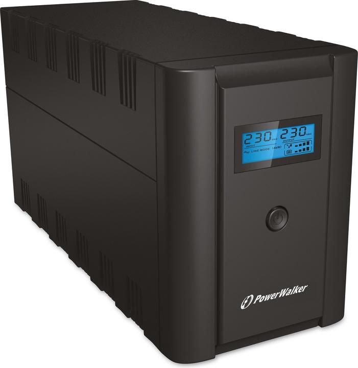 Powerwalker VI 2200 SHL Schuko 2200VA / 1200W Leitung Interaktiver USV-Turm AVR HID LCD HID (2200 VA, 1200 W, Line-Interaktiv USV)