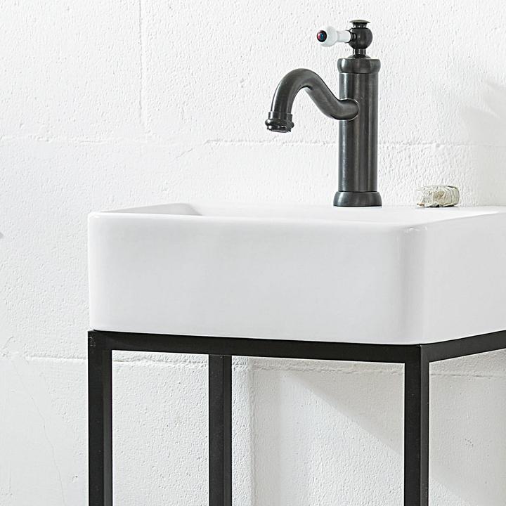 Produktbild Loberon Waschtisch Maeva schwarz/weiss/braun
