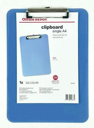 Actual product image Office Depot Clipboard A4 Blue (22.5 x 0.5 x 31.5 cm)